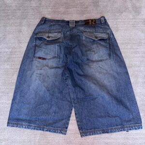Supper baggy wide leg Rocawear light-washed denim jeans Shorts